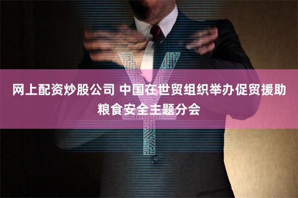网上配资炒股公司 中国在世贸组织举办促贸援助粮食安全主题分会
