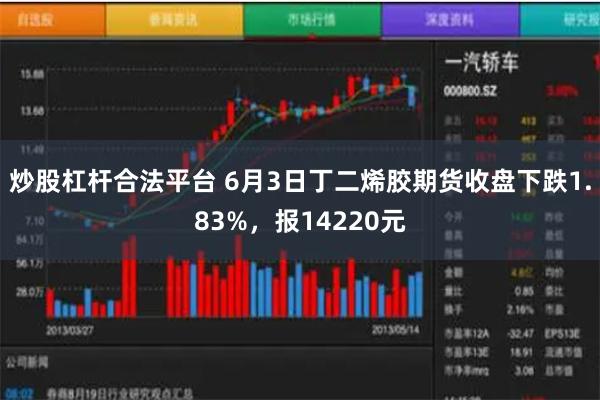 炒股杠杆合法平台 6月3日丁二烯胶期货收盘下跌1.83%，报14220元