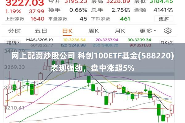 网上配资炒股公司 科创100ETF基金(588220)表现强劲，盘中涨超5%