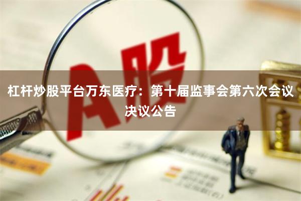 杠杆炒股平台万东医疗：第十届监事会第六次会议决议公告